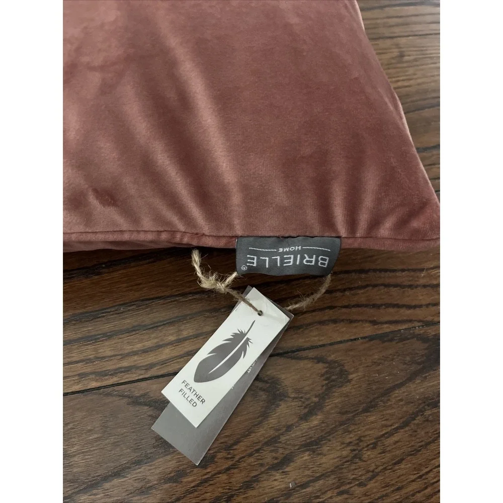 Brielle Home Feather Filled Velvet Rose Pink 24